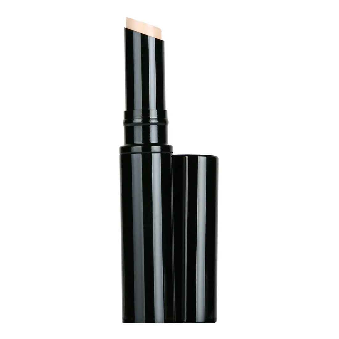 a close up of a black tube of lipstick