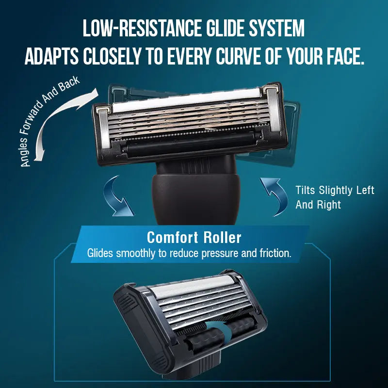 Harroman Razor – 5-Blade Platinum-Coated Shaver for Precision