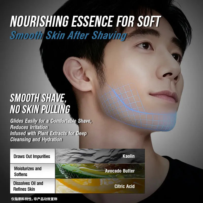 HARROMAN 2-in-1 Facial Cleansing & Shaving Stick | Softens Beard Roots Protects Skin Moisturizes Soothes Simple Convenient Travel Size Creamy Texture