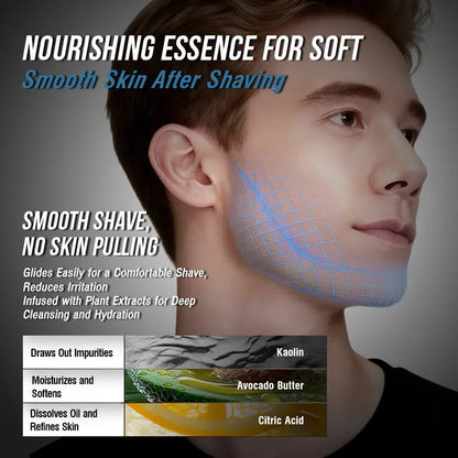 HARROMAN 2-in-1 Facial Cleansing & Shaving Stick | Softens Beard Roots Protects Skin Moisturizes Soothes Simple Convenient Travel Size Creamy Texture