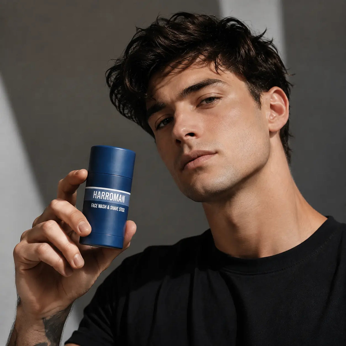 HARROMAN 2-in-1 Face Wash & Shave Stick