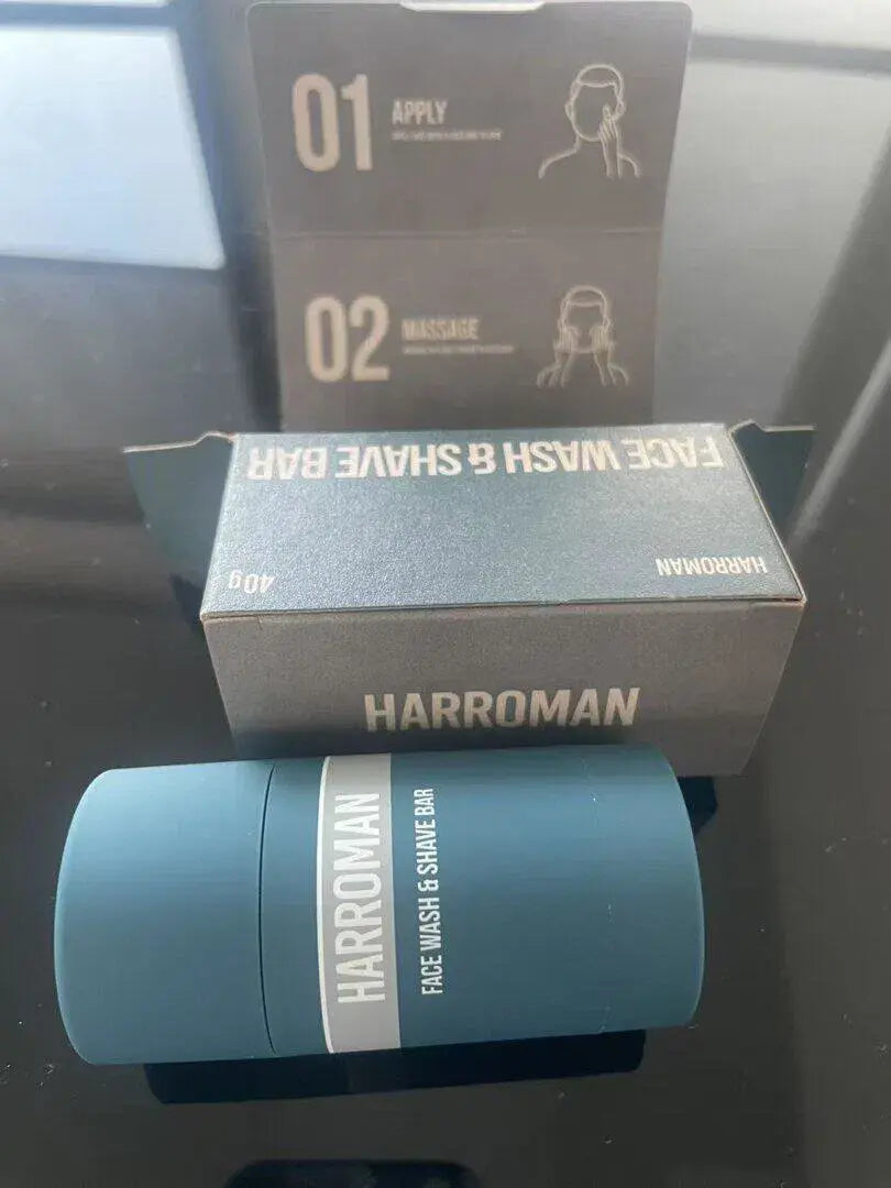 HARROMAN 2-in-1 Face Wash & Shave Stick