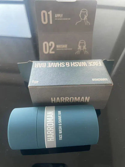 HARROMAN 2-in-1 Face Wash & Shave Stick