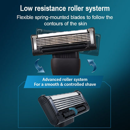 Harroman Razor – 5-Blade Platinum-Coated Shaver for Precision - HARROMAN