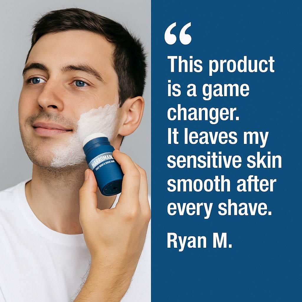 Harroman Shave Stick for Cuts | Natural Pre Shave Stick for Men - HARROMAN